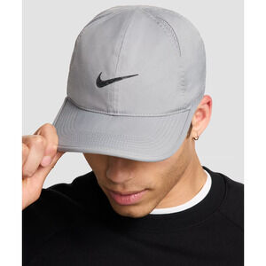 Nike Dri FIT Size S/M Club Unstructured Featherlight Cap Grey Black FB5682 073